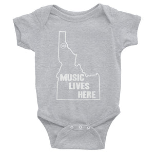 Idaho "MUSIC LIVES HERE" Baby Onesie