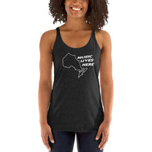 Ontario "MUSIC LIVES HERE" Women's Triblend Racerback Tank Top