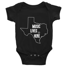 Texas "MUSIC LIVES HERE" Baby Onesie