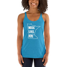 Minnesota "MUSIC LIVES HERE" Women's Triblend Racerback Tank