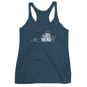 Virginia "MUSIC LIVES HERE" Women's Triblend Racerback Tank Top