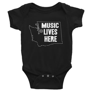 Washington "MUSIC LIVES HERE" Baby Onesie