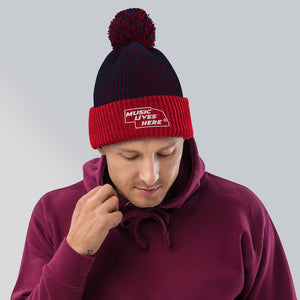 Nebraska "MUSIC LIVES HERE" Pom-Pom Beanie