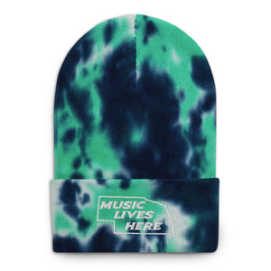 Nebraska "MUSIC LIVES HERE" Tie-dye beanie