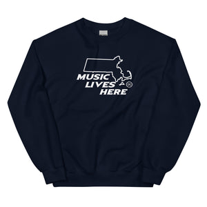 Massachusetts "MUSIC LIVES HERE" Men's Sweatshirt