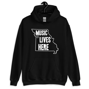 Missouri "MUSIC LIVES HERE" Hooded Sweatshirt