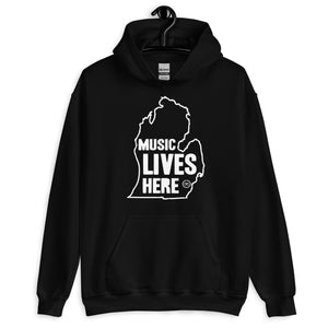 Michigan "MUSIC LIVES HERE" Hooded Sweatshirt