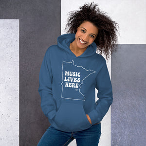 Minnesota Hippy "MUSIC LIVES HERE" Hoodie