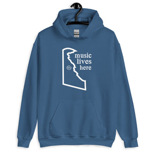 Delaware "MUSIC LIVES HERE" Men's Hooded Sweatshirt