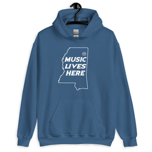 Mississippi "MUSIC LIVES HERE" Hooded Sweatshirt