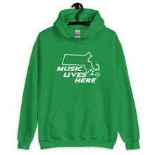 Massachusetts "MUSIC LIVES HERE" Men's Hooded Sweatshirt