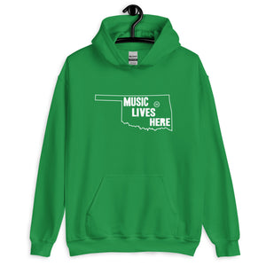 Oklahoma "MUSIC LIVES HERE" Hooded Sweatshirt