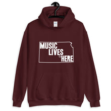 Kansas (Wichita) "MUSIC LIVES HERE" Hooded Sweatshirt