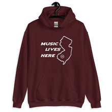 New Jersey "MUSIC LIVES HERE" Men's Hooded Sweatshirt