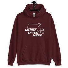 Massachusetts "MUSIC LIVES HERE" Men's Hooded Sweatshirt