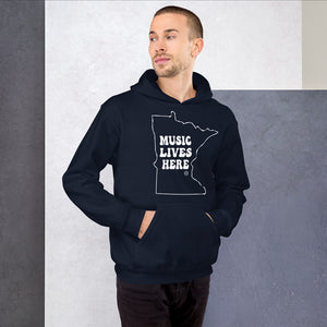 Minnesota Hippy "MUSIC LIVES HERE" Hoodie