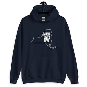 New York "MUSIC LIVES HERE" Hooded Sweatshirt