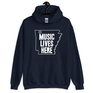 Arkansas "MUSIC LIVES HERE" Hooded Sweatshirt