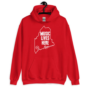 Maine "MUSIC LIVES HERE" Men's Hooded Sweatshirt