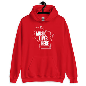 Wisconsin "MUSIC LIVES HERE" Hooded Sweatshirt