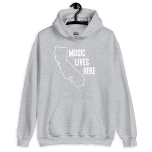 California "MUSIC LIVES HERE" Hooded Sweatshirt