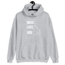 Rhode Island "MUSIC LIVES HERE" Men's Hooded Sweatshirt