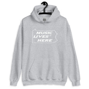 Pennsylvania "MUSIC LIVES HERE" Men's Hooded Sweatshirt