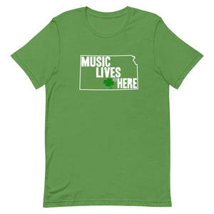 Kansas (Wichita) Irish "MUSIC LIVES HERE" T-Shirt