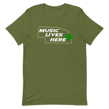 Nebraska Irish "Music Lives Here" Four Leaf Clover Men's Shirt