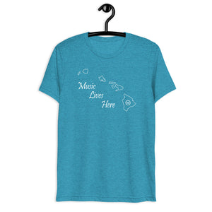 Hawaii "MUSIC LIVES HERE" Men's Triblend T-Shirt