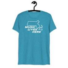 Massachusetts "MUSIC LIVES HERE" Men's Triblend T-Shirt