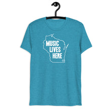 Wisconsin "MUSIC LIVES HERE" Men's Triblend T-Shirt