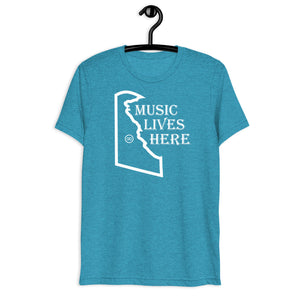 Delaware "MUSIC LIVES HERE" Men's Triblend T-Shirt
