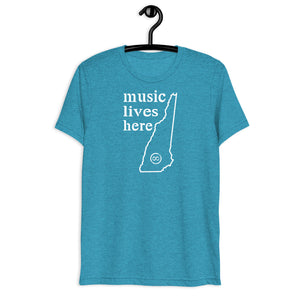 New Hampshire "MUSIC LIVES HERE" Men's Triblend T-Shirt