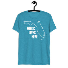 Florida "MUSIC LIVES HERE" Men's Triblend Tshirt