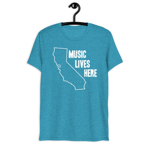 California (SF) "MUSIC LIVES HERE" Men's Triblend T-Shirt