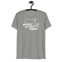 Massachusetts "MUSIC LIVES HERE" Men's Triblend T-Shirt