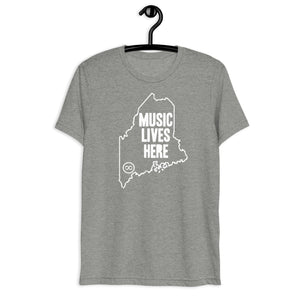 Maine "MUSIC LIVES HERE" Men's Triblend T-Shirt