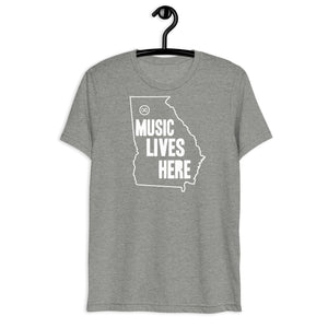 Georgia "MUSIC LIVES HERE" Men's Triblend T-Shirt