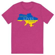 Ukraine "MUSIC LIVES HERE" Triblend t-shirt