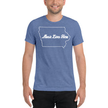 Iowa "MUSIC LIVES HERE" Premium Triblend Short sleeve t-shirt