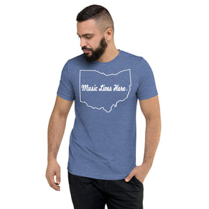 Ohio "MUSIC LIVES HERE" State Triblend Short sleeve t-shirt