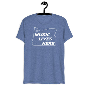 Oregon "MUSIC LIVES HERE" Men's Triblend T-Shirt