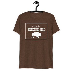 Wyoming (Buffalo Western) "MUSIC LIVES HERE" Triblend T-shirt