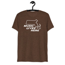 Massachusetts "MUSIC LIVES HERE" Men's Triblend T-Shirt