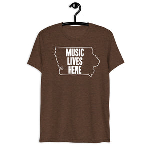 Iowa "MUSIC LIVES HERE" Men's Triblend T-Shirt