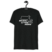Massachusetts "MUSIC LIVES HERE" Men's Triblend T-Shirt