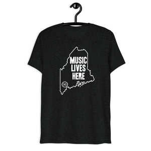 Maine "MUSIC LIVES HERE" Men's Triblend T-Shirt