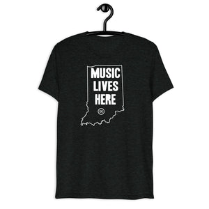 Indiana "MUSIC LIVES HERE" Men's Triblend T-Shirt