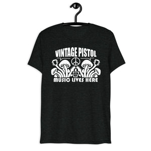 Arkansas/Vintage Pistol "MUSIC LIVES HERE" (Shrooms2 Design) Triblend T-Shirt